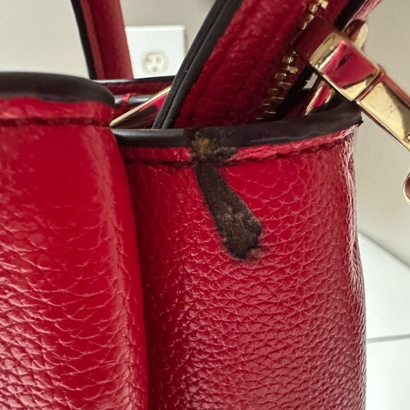 Karl Lagerfeld Paris Nouvelle tote in red leather - Picture 5 of 9